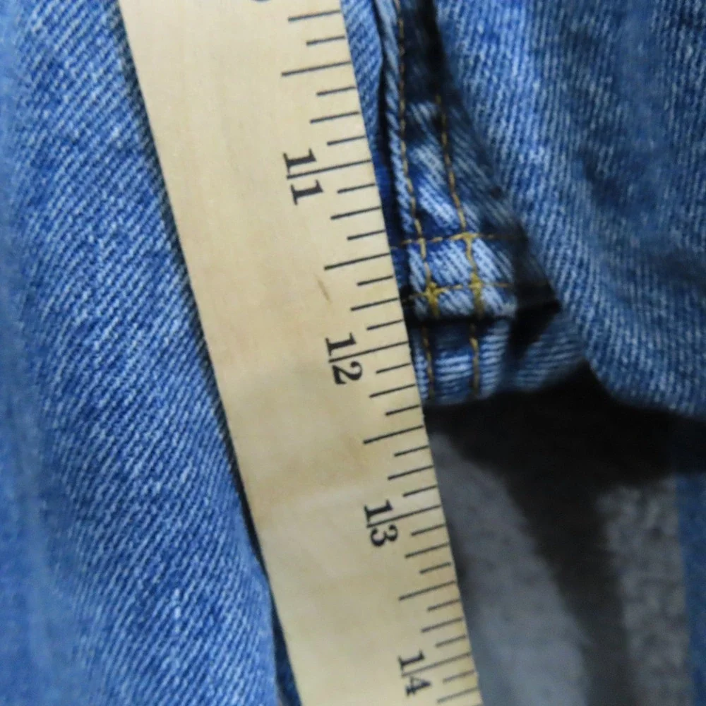 Vintage Polo Ralph Lauren USA Flag Relaxed Jeans 32x34 Light Wash 90s Y2K - Picture 9 of 12